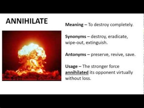 antonyms for annihilate|annihilate definition synonym.